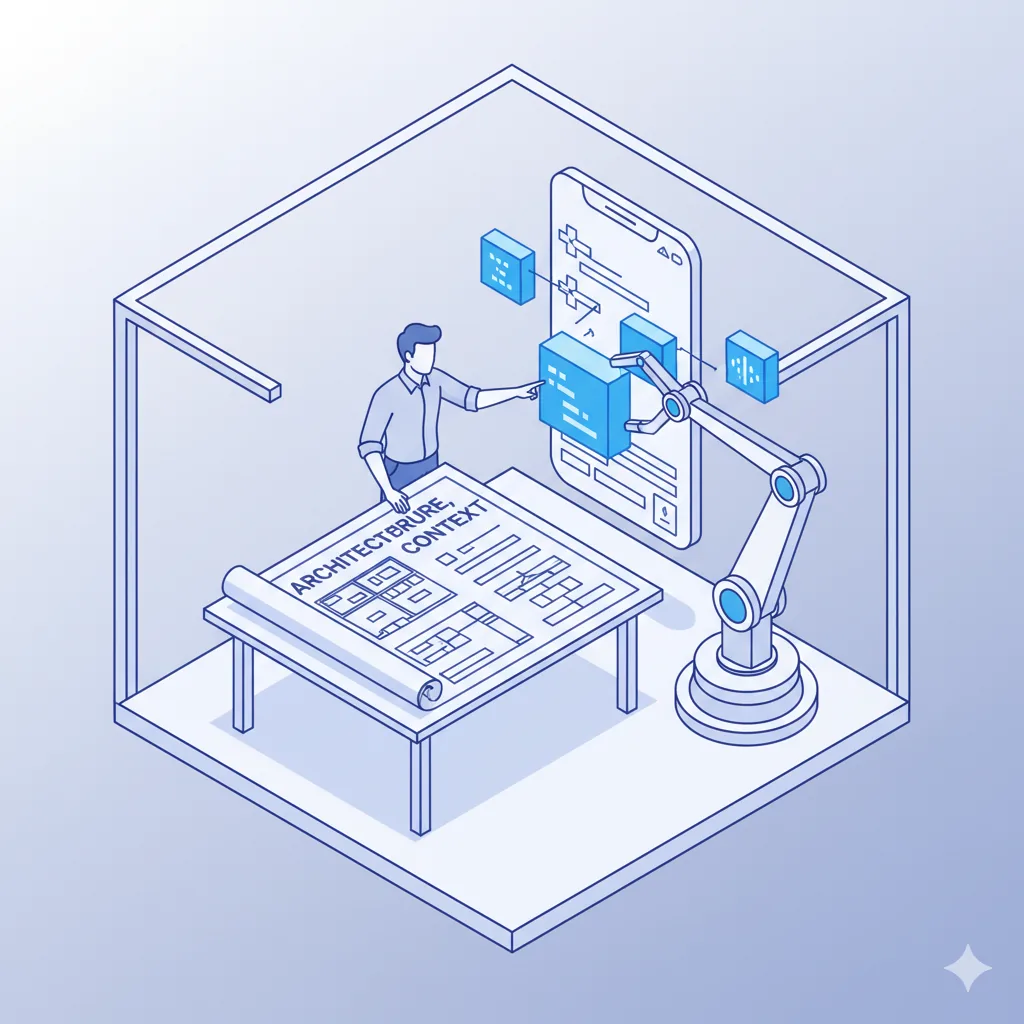 An architect directing an AI coding agent